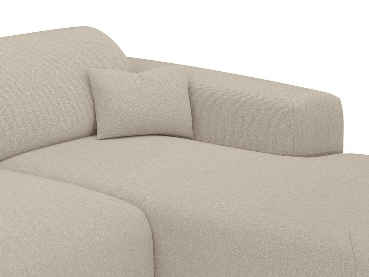 SOFA - 5 Personen - stoff - beige Pogni - Beige, Textil (283/77/180cm) - Vente-Unique
