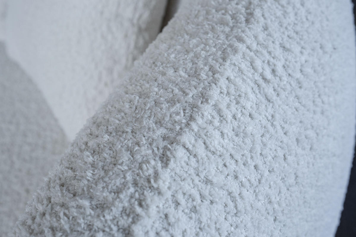 SOFA RADA Cremeweiß Webstoff - Creme/Schwarz, Textil (209/83/109cm) - KAWOLA