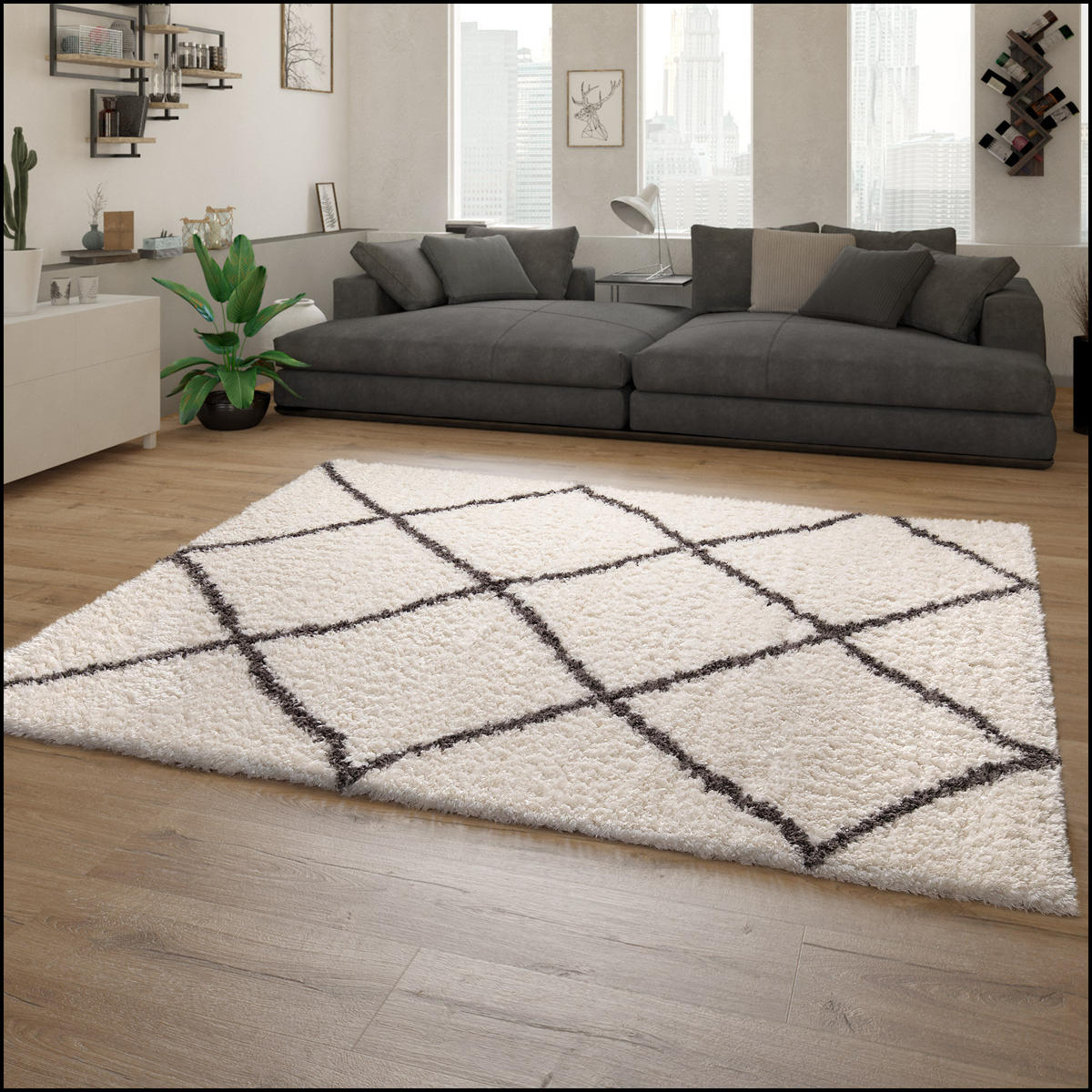 HOCHFLORTEPPICH 80/150 cm Maghreb 79 - Creme, Textil (80/150cm) - Paco Home