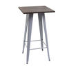 STEHTISCH INKL. HOLZ-TISCHPLATTE rechteck Grau - Grau, Holz (60/60/107cm) - MCW
