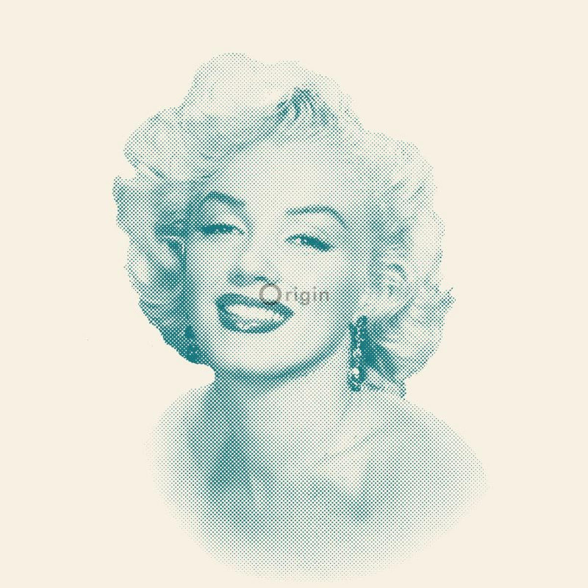 TAPETE Marilyn Monroe 53 cm x 10.05 m - Weiß, Papier (53/1000cm) - Origin Wallcoverings