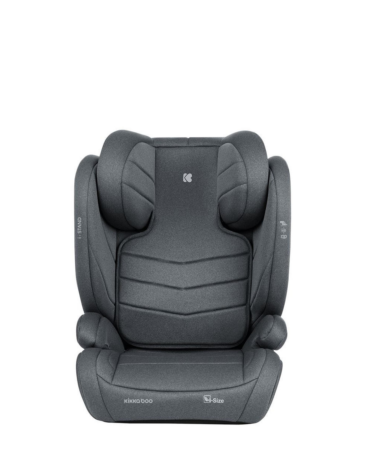KINDERSITZ i-Stand i-Size dunkelgrau (100 - 150 cm) Gruppe 2/3 verstellbar Isofix - Dunkelgrau, Kunststoff (44/59/45cm) - Kikka boo