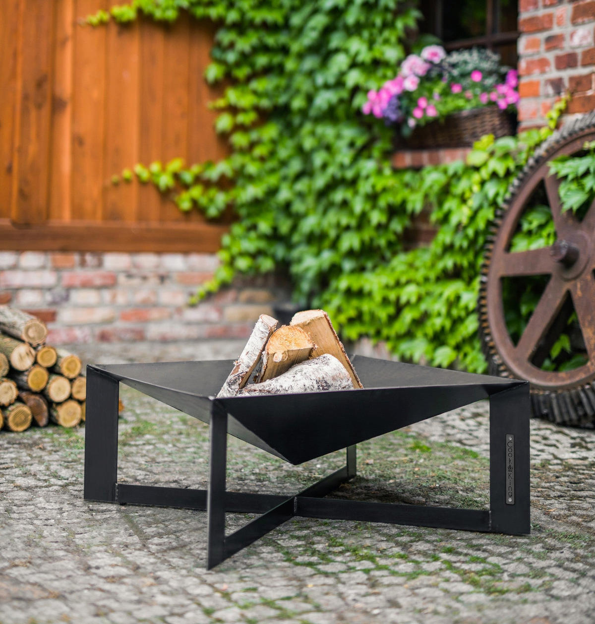FEUERSCHALE „CUBA“ 70x70 cm für Garten und Terrasse - Rostfarben, Metall (70/70cm) - Cook King