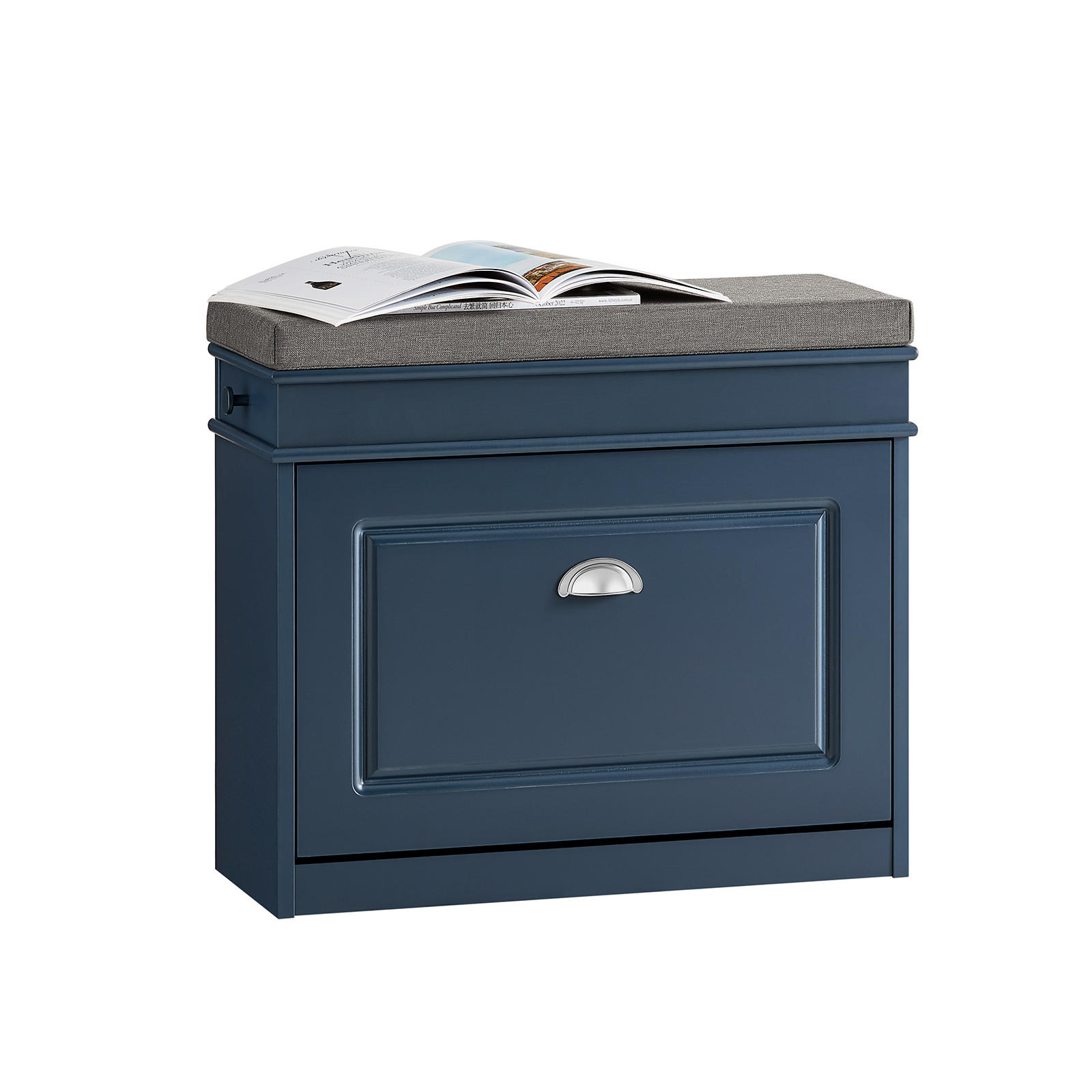 SCHUHBANK 60cm Blau - Blau, Holzwerkstoff (60/52/24cm) - SoBuy