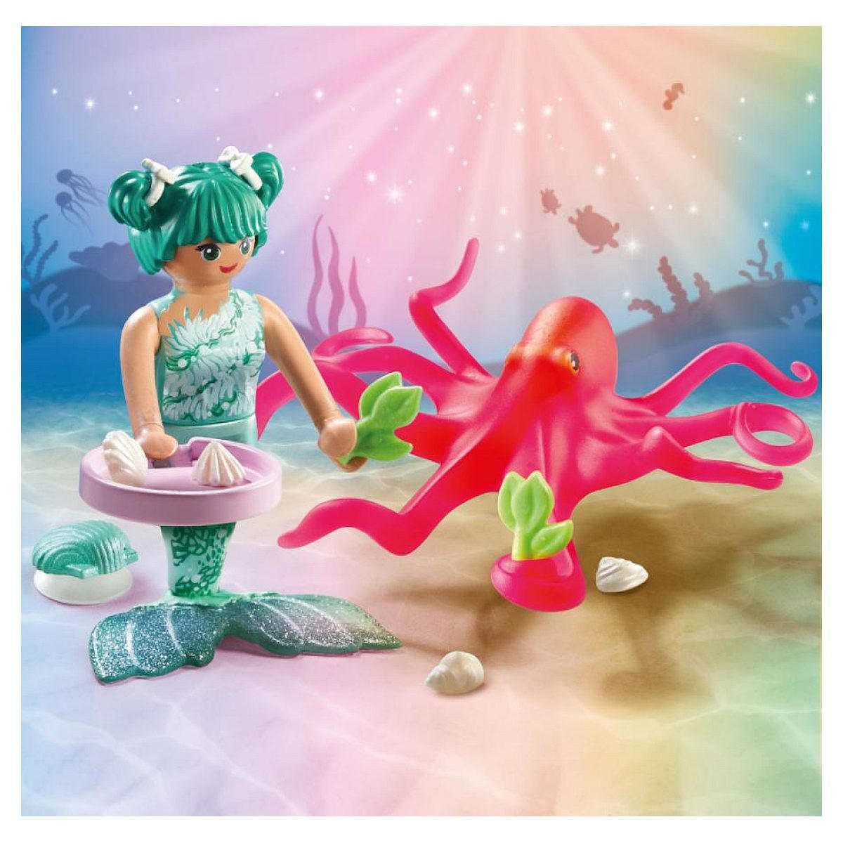 SPIELSET mit Oktopus - Blau, Kunststoff (4/14/14cm) - Playmobil