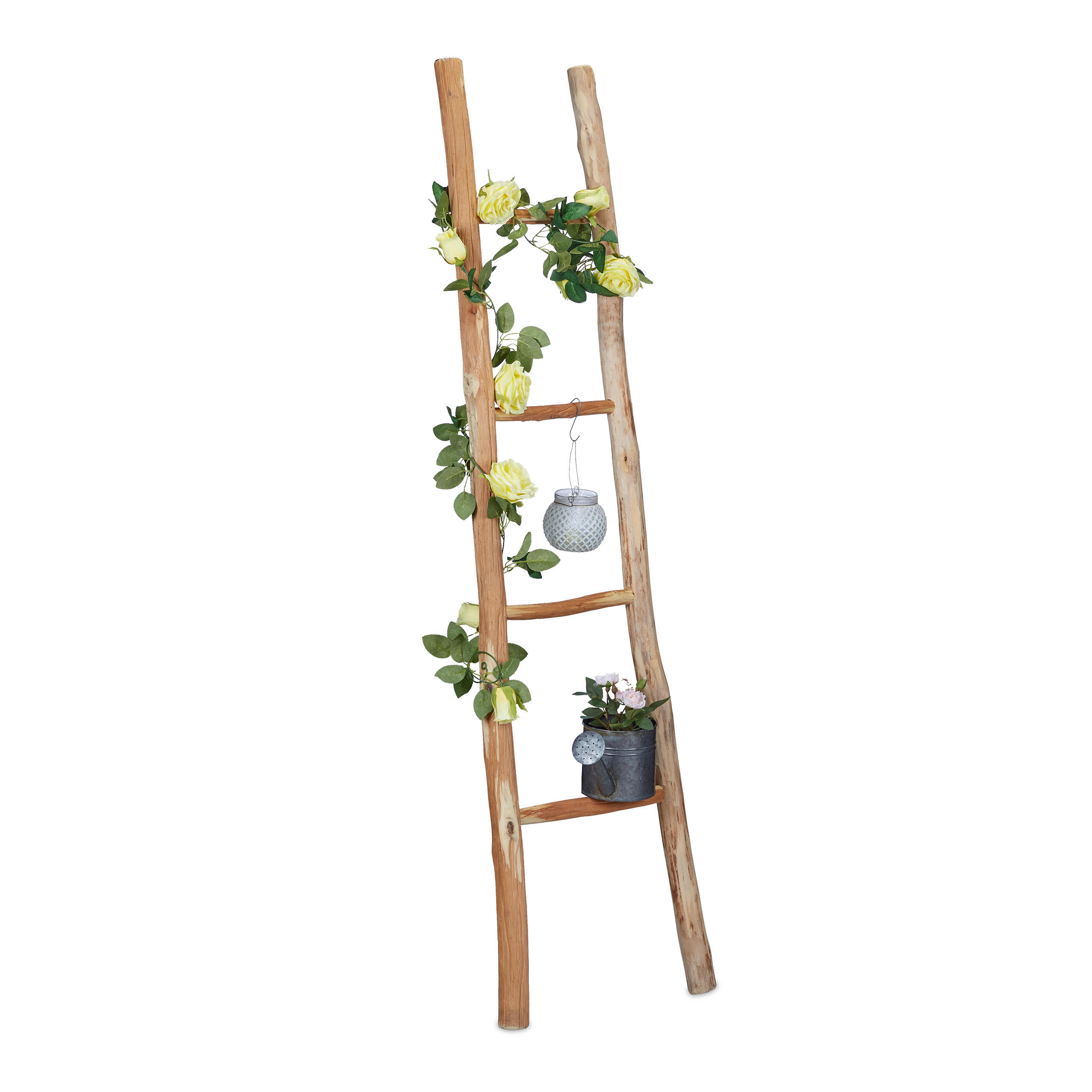 DEKORSTEGE Natur kastanjetr&auml; 4 steg 150 cm Ljusbrun 150/35/5 cm