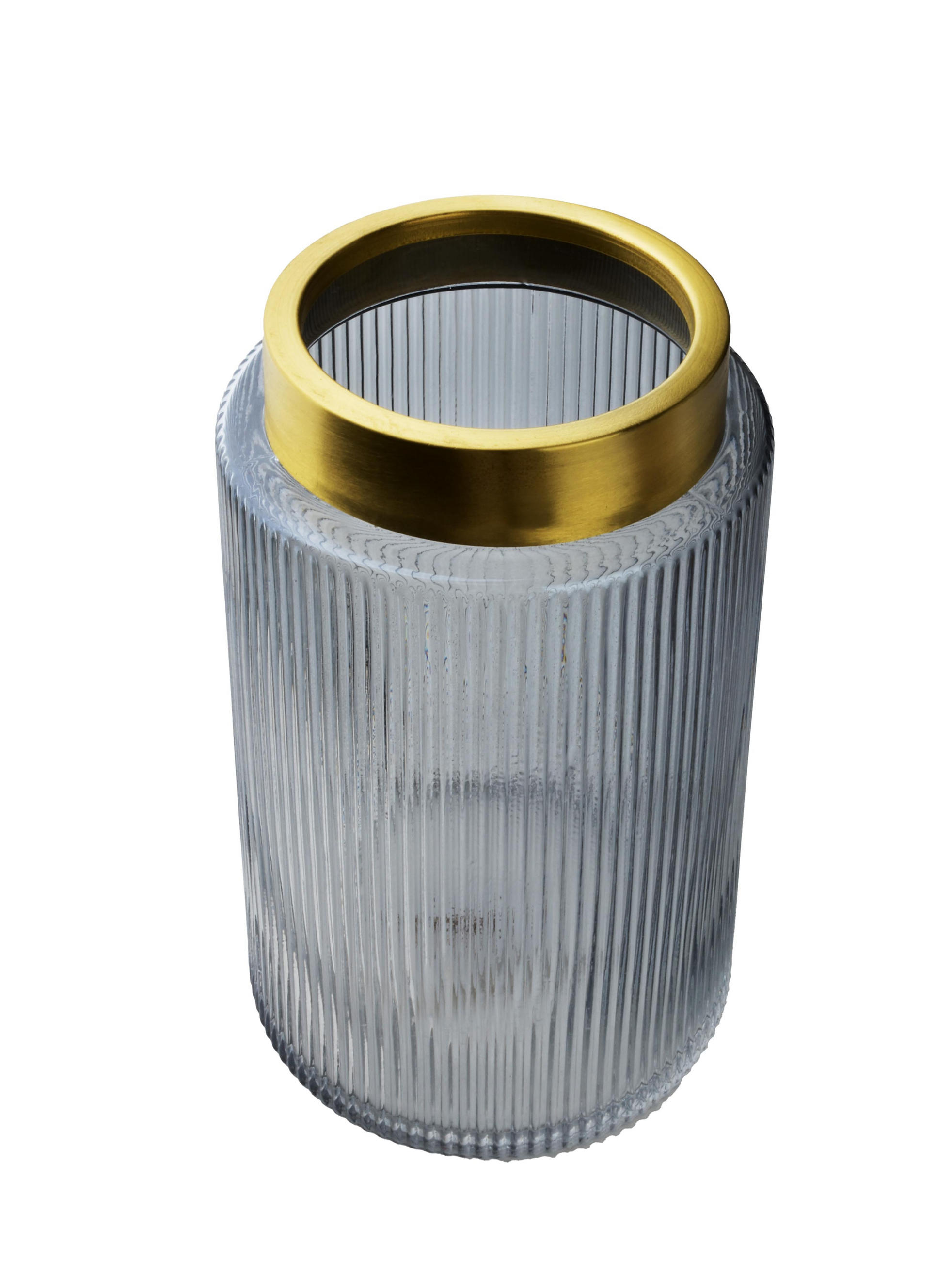 VASE Serenite Grau 15/15/25 cm Glas - Grau, Glas (25cm) - Mondex