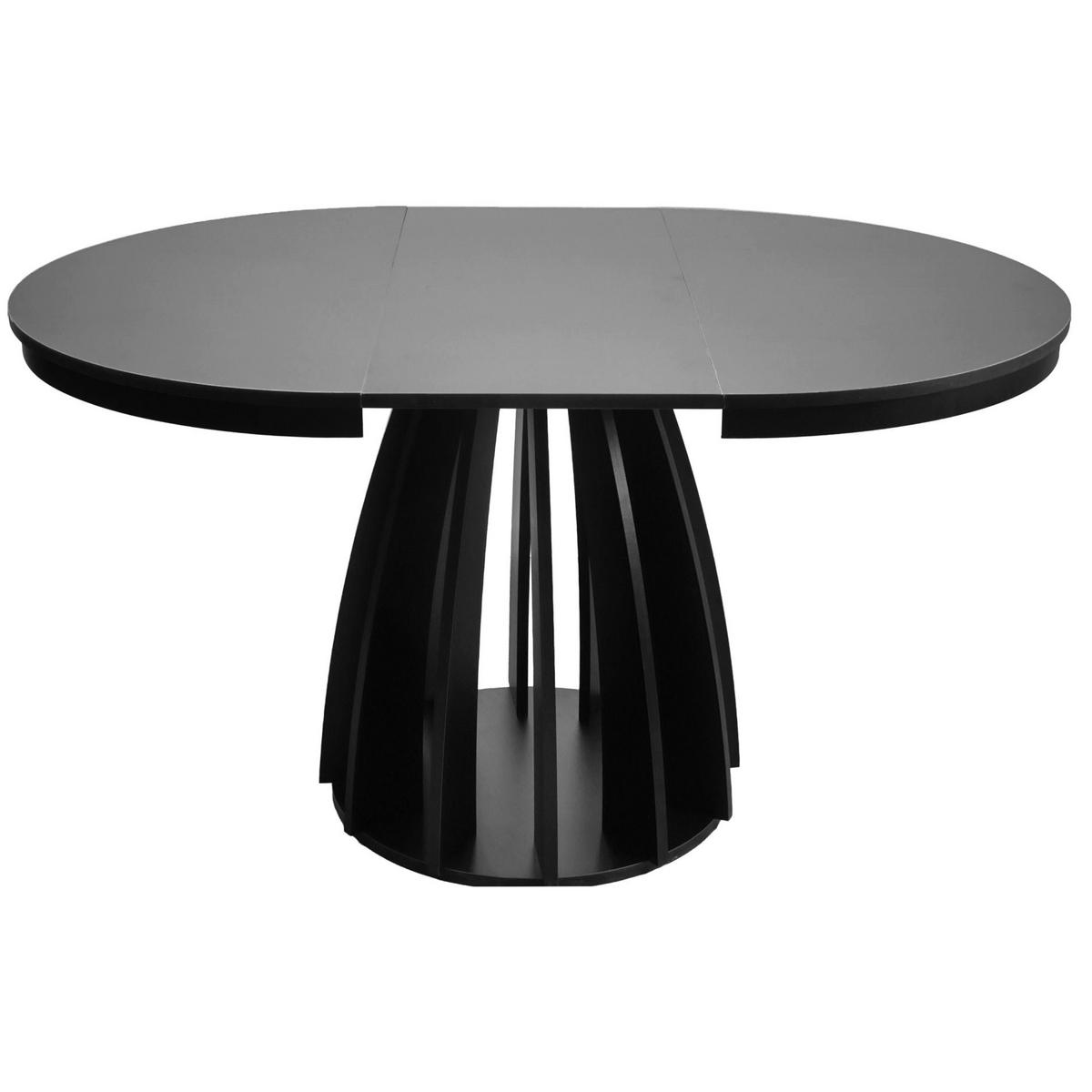 ESSTISCH Diciffy ausziehbar Schwarz, 100 x 140 x 100 cm - Schwarz, Holzwerkstoff (100/100/74.5cm) - Selsey