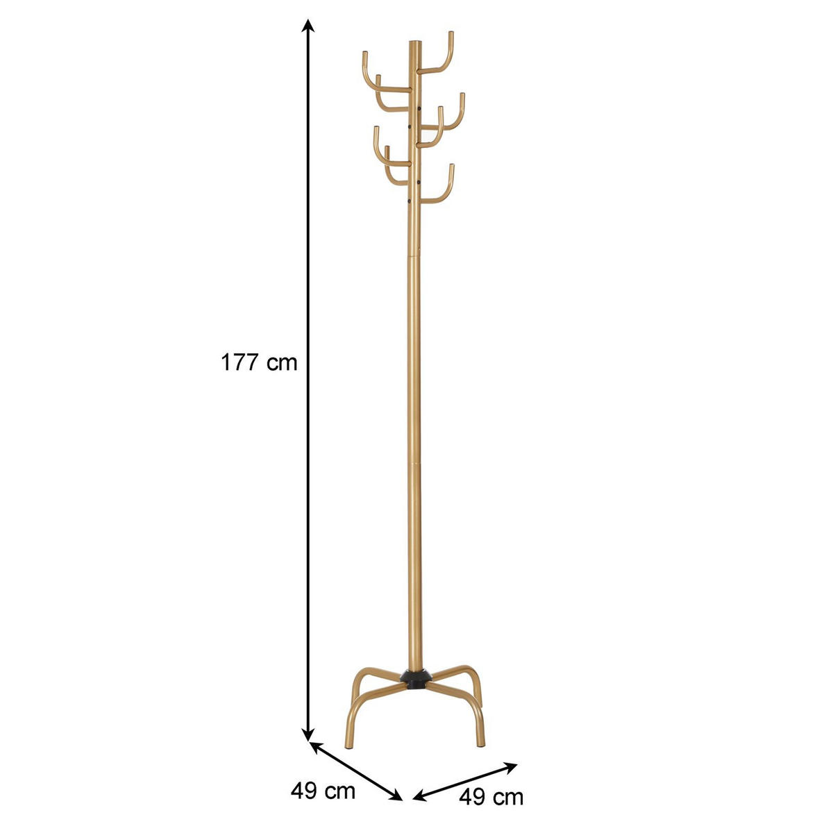 KLEIDERSTÄNDER KAKTUS - Goldfarben, Metall (49/177/49cm) - IDIMEX