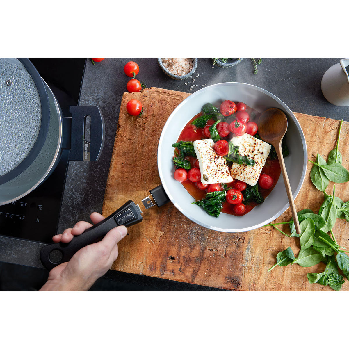 UNIVERSALPFANNE b.perfect, Aluminium geschmiedet, Schwarz, 24 cm - Schwarz, Metall (29.5/25/6.5cm) - Berndes