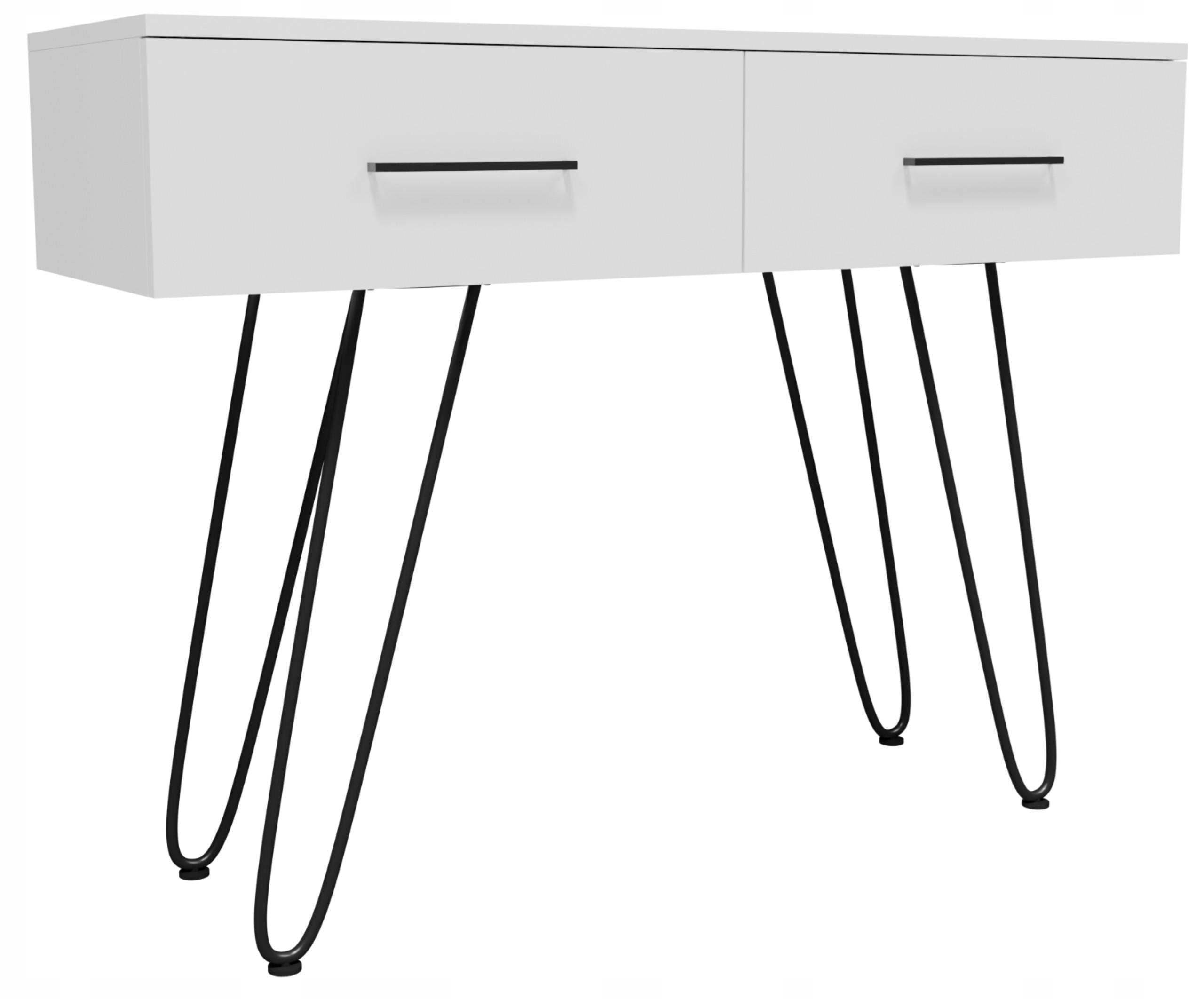 SCHMINKTISCH CR3-C1 Weiß-Schwarz 100/37/76 cm - Schwarz/Weiß, Holzwerkstoff (100/76/37cm)