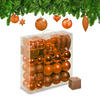 110-TLG.WEIHNACHTSKUGELN-SET - Orange, Kunststoff (8/9/8cm) - Relaxdays