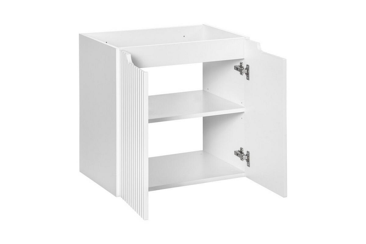 BADMÖBEL-SET 5Teile - Nova White N BM31 in Weiß / Coast Evoke Eiche - Weiß/Eiche Artisan, Holz (80/140/40cm)