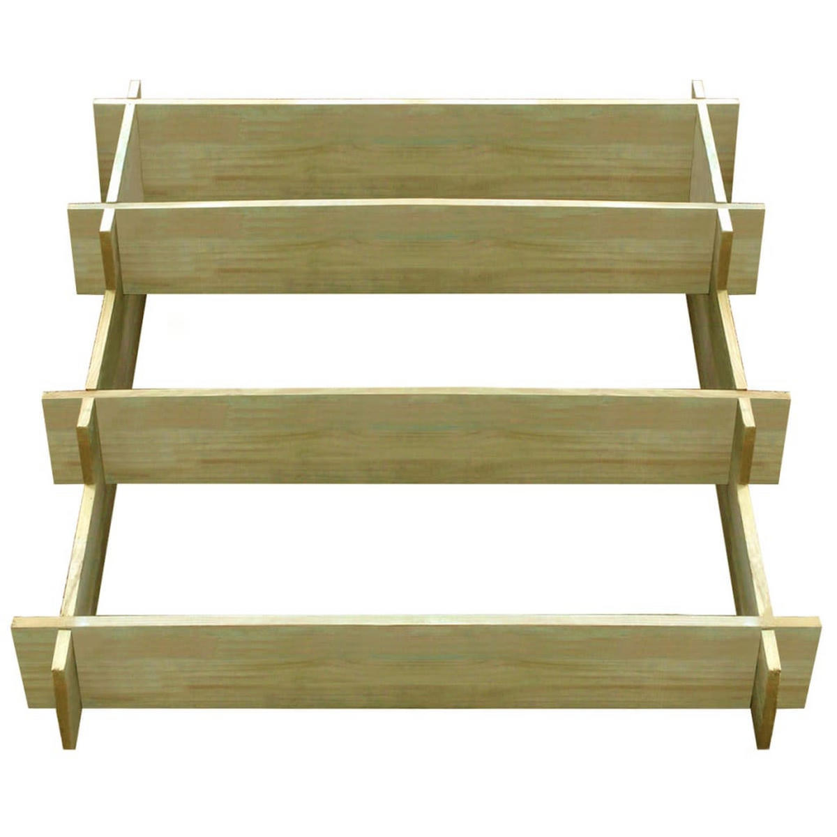 3-STUFIGER Pflanzkübel 90 x 90 x 35 cm - Braun, Holz (90/35/90cm)