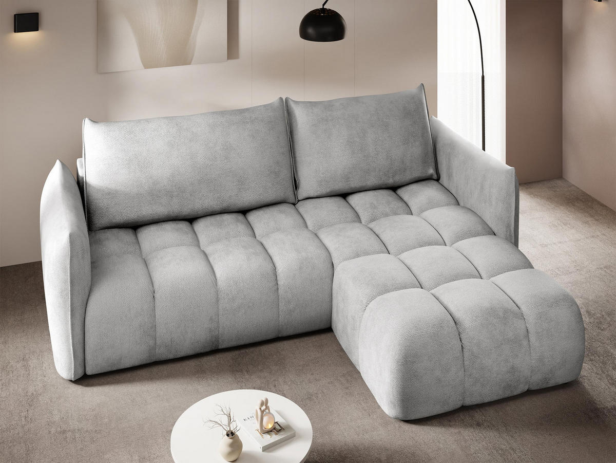 ECKSOFA Marsala, Seite: Rechts - Schwarz/Grau, Holz/Kunststoff (245/167cm) - MIRJAN24