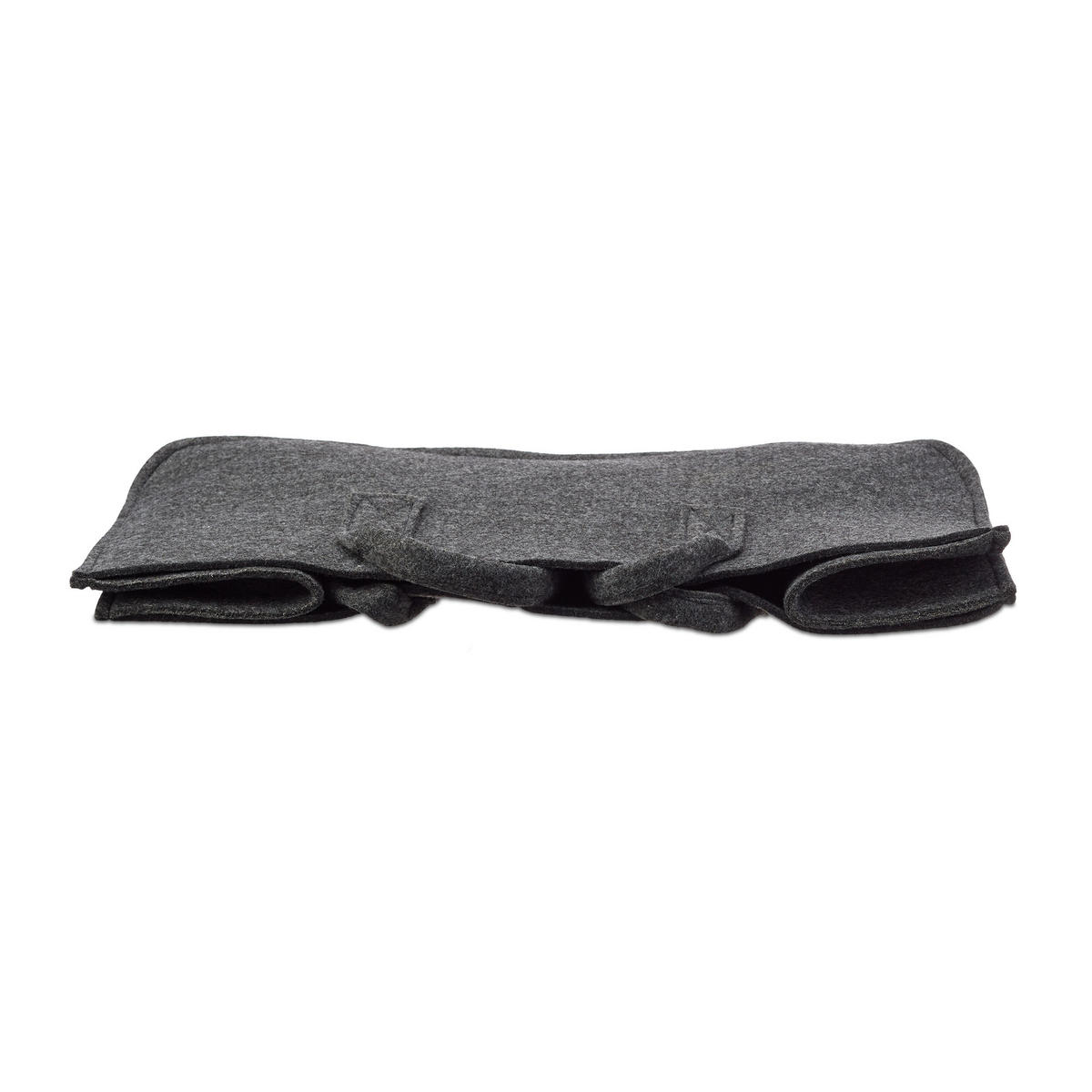 KAMINHOLZTASCHE - Anthrazit, Textil (25/25/50cm) - Relaxdays