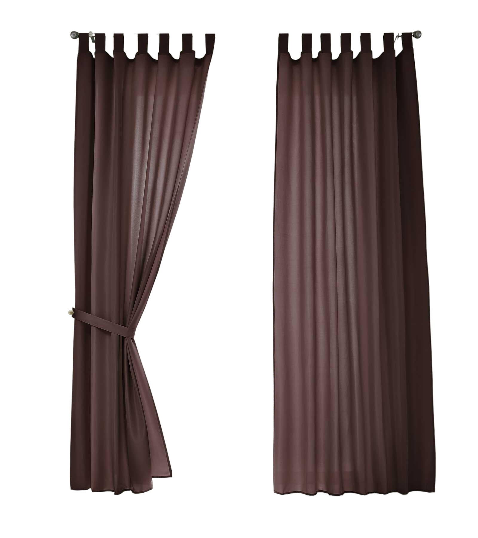 VORHANG 2ER SET POTSDAM HxB 245x140 cm Braun - Braun, Textil (140/245cm) - Gardinenbox