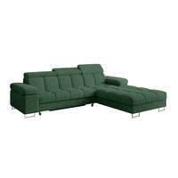 ECKSOFA mit Schlaffunktion Ottomane Rechts COMA L 271x203x79 Grün Cord - Waldgrün, Holzwerkstoff/Textil (203/271cm) - ALTDECOR