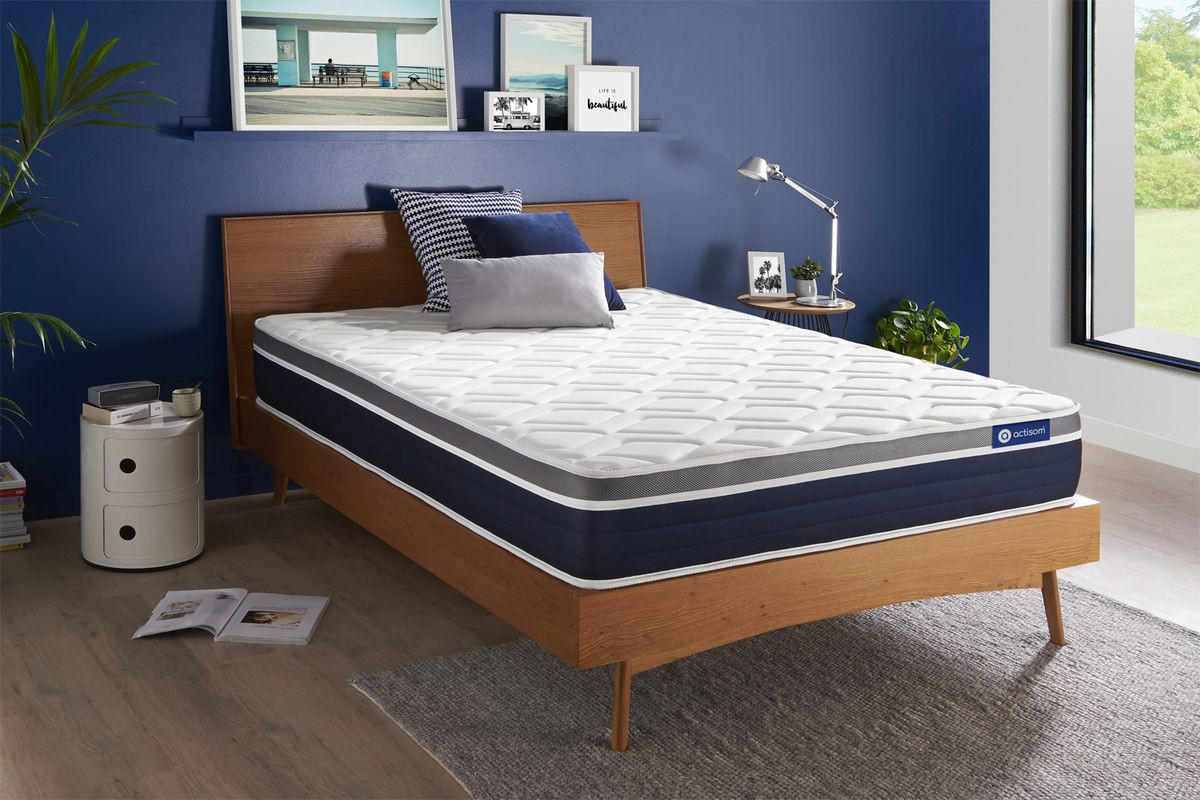 MATRATZE Actiflex confort Taschenfederkern und Memory-Schaum 180 x 210 cm h2 - Weiß, Textil (180/210cm) - ACTISOM