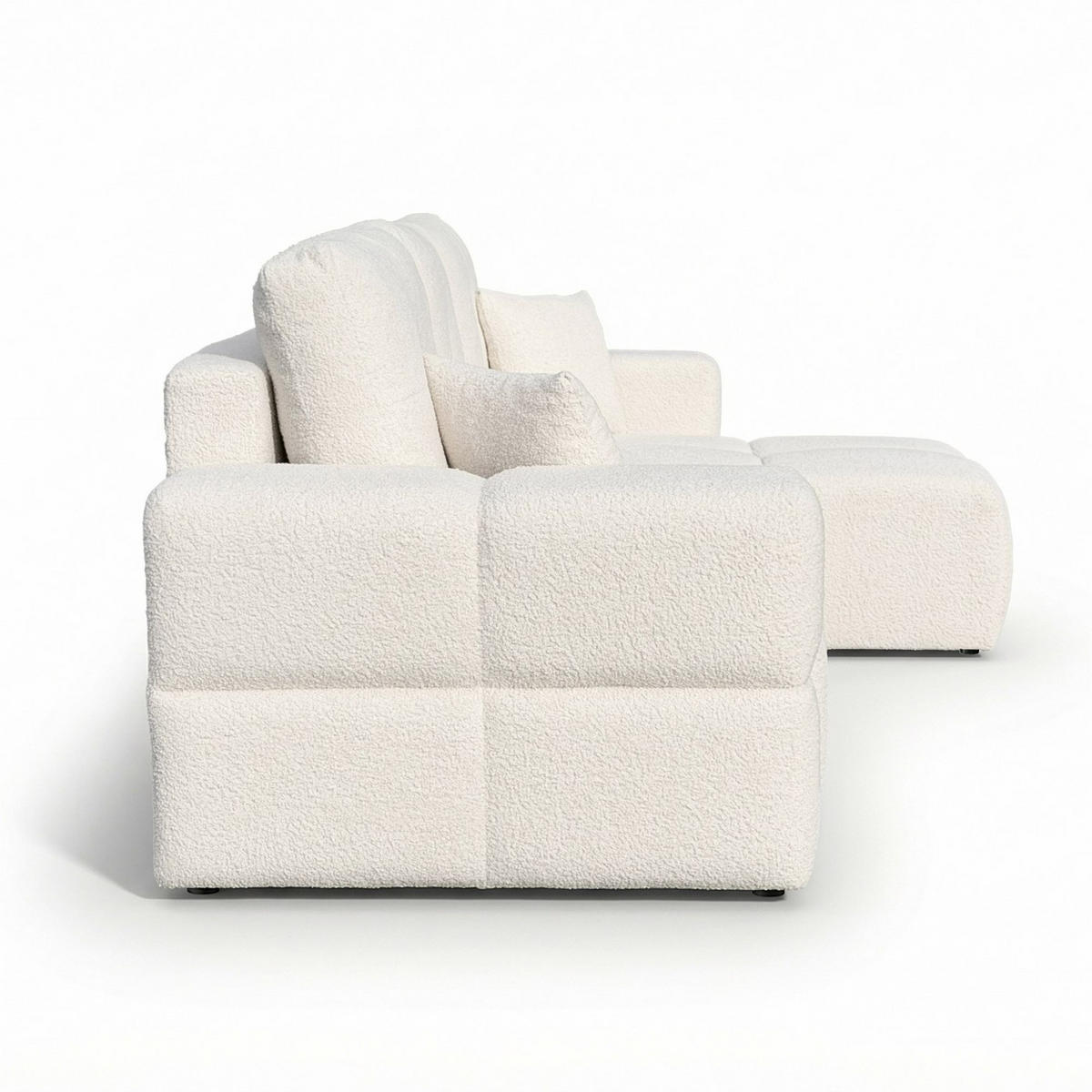 ECKSOFA Denise Mit Schlaffunktion - Creme, Holzwerkstoff/Textil (250/148cm) - Fun Möbel