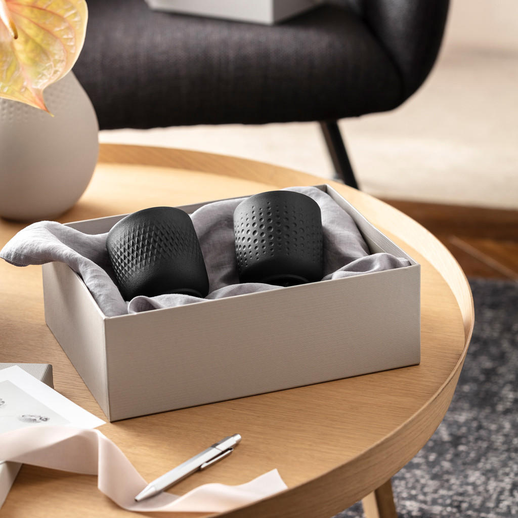 BECHER Manufacture Collier Noir 290 ml 2er Set - Schwarz, Keramik (0.29L) - Villeroy & Boch