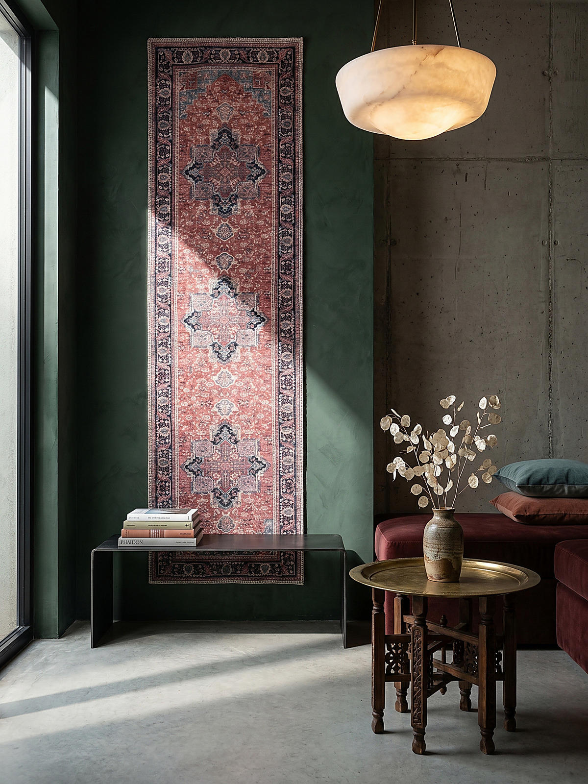 TEPPICH Waschbar HALD, klassisch im Vintage-Stil, Rot, 60 x 230 cm - Rot, Textil (60/230cm) - KADIMA DESIGN