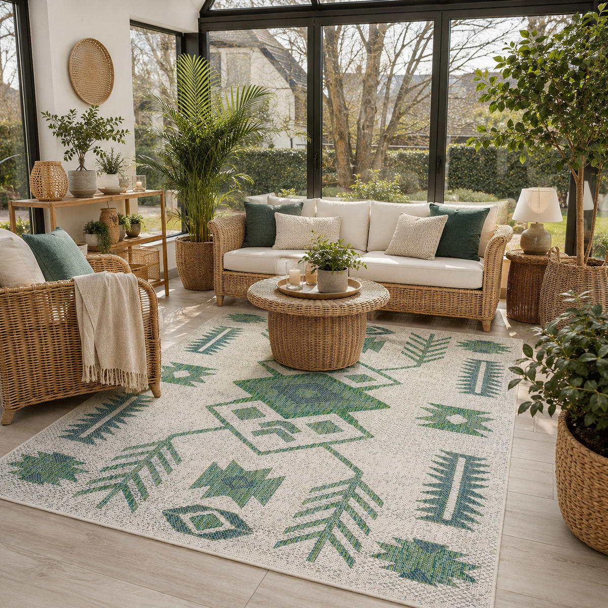 IN- UND OUTDOOR TEPPICH CARPETTO - Creme, Textil (160/235cm) - Pergamon