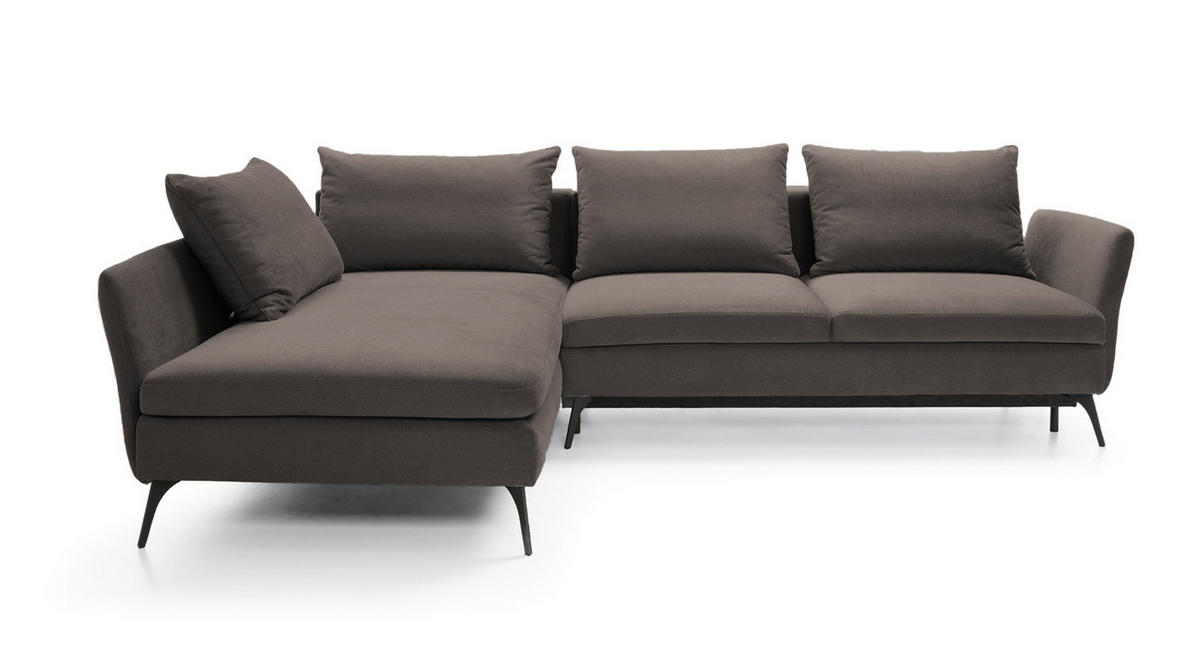 ECKSOFA Demisbal Dunkelgrau mit Bettkasten - Dunkelgrau, Textil (282/182cm) - Selsey