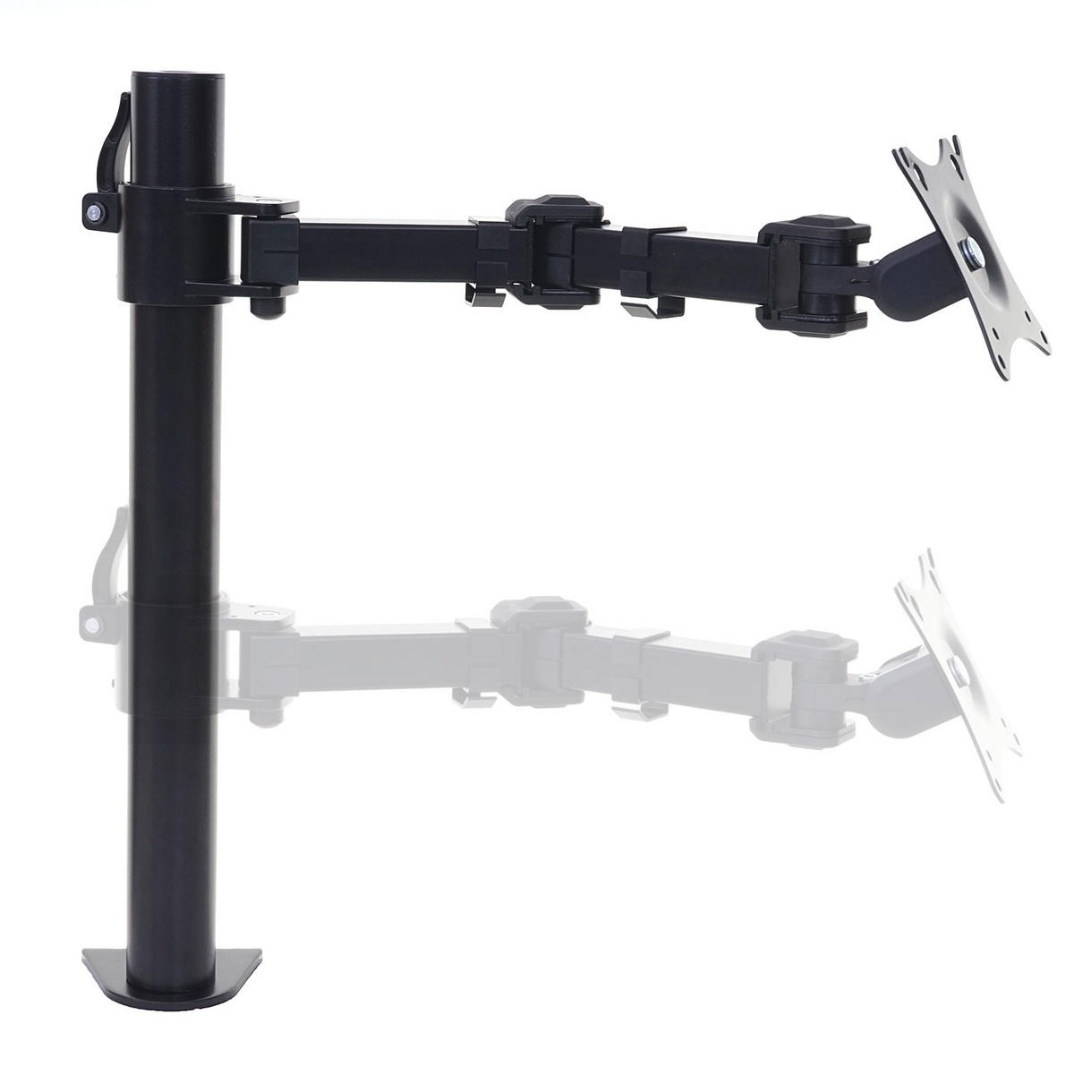 MONITORHALTER EINARMIG Schwarz - Schwarz, Metall (43/12/43cm) - MCW