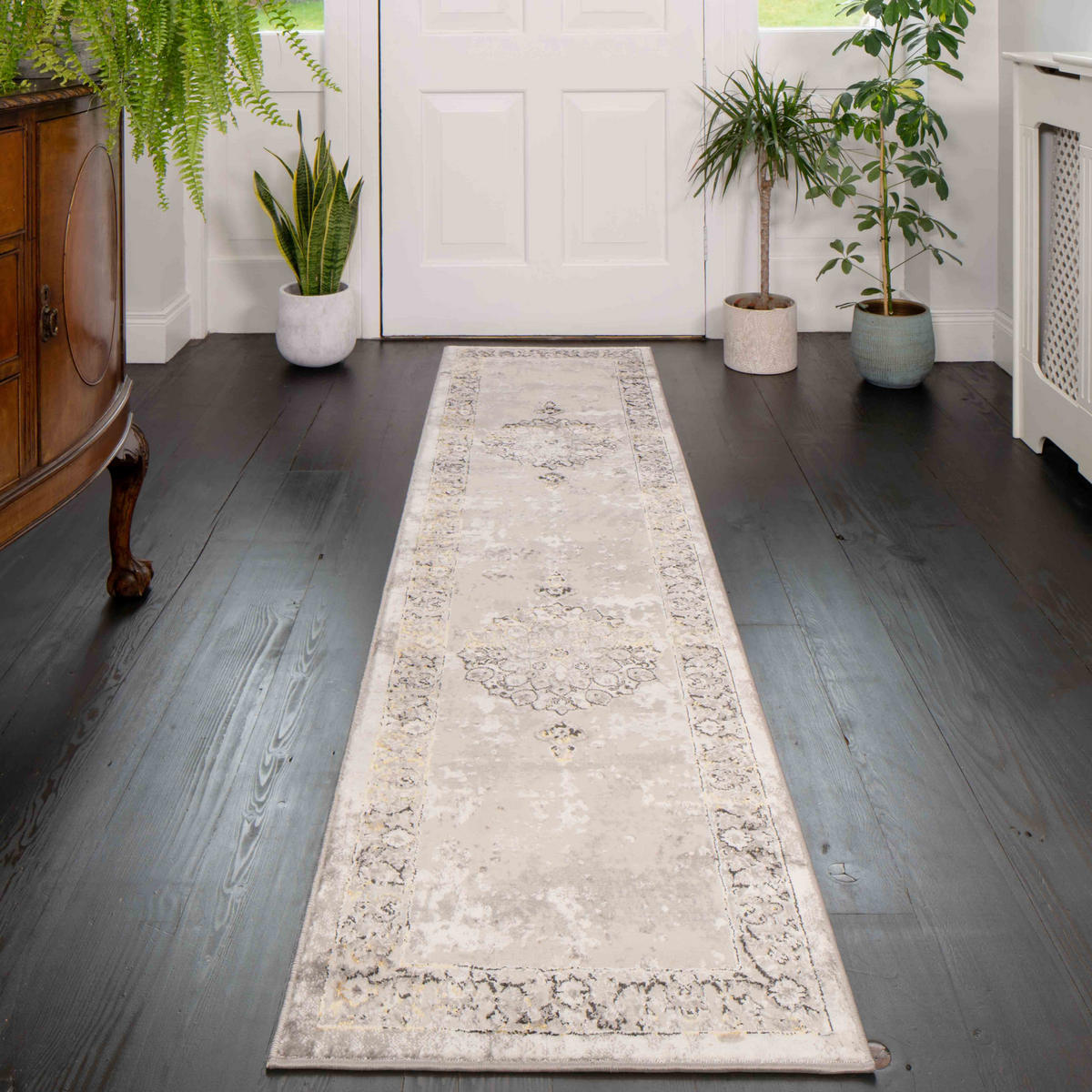 WEBTEPPICH Victoria Gold - Goldfarben/Grau, Textil (190/280cm) - Kukoon Rugs