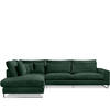 ECKSOFA LINKS BRENTIS Chenille-Stoff, Grün - Grün, Textil (314/224cm) - KONSIMO®
