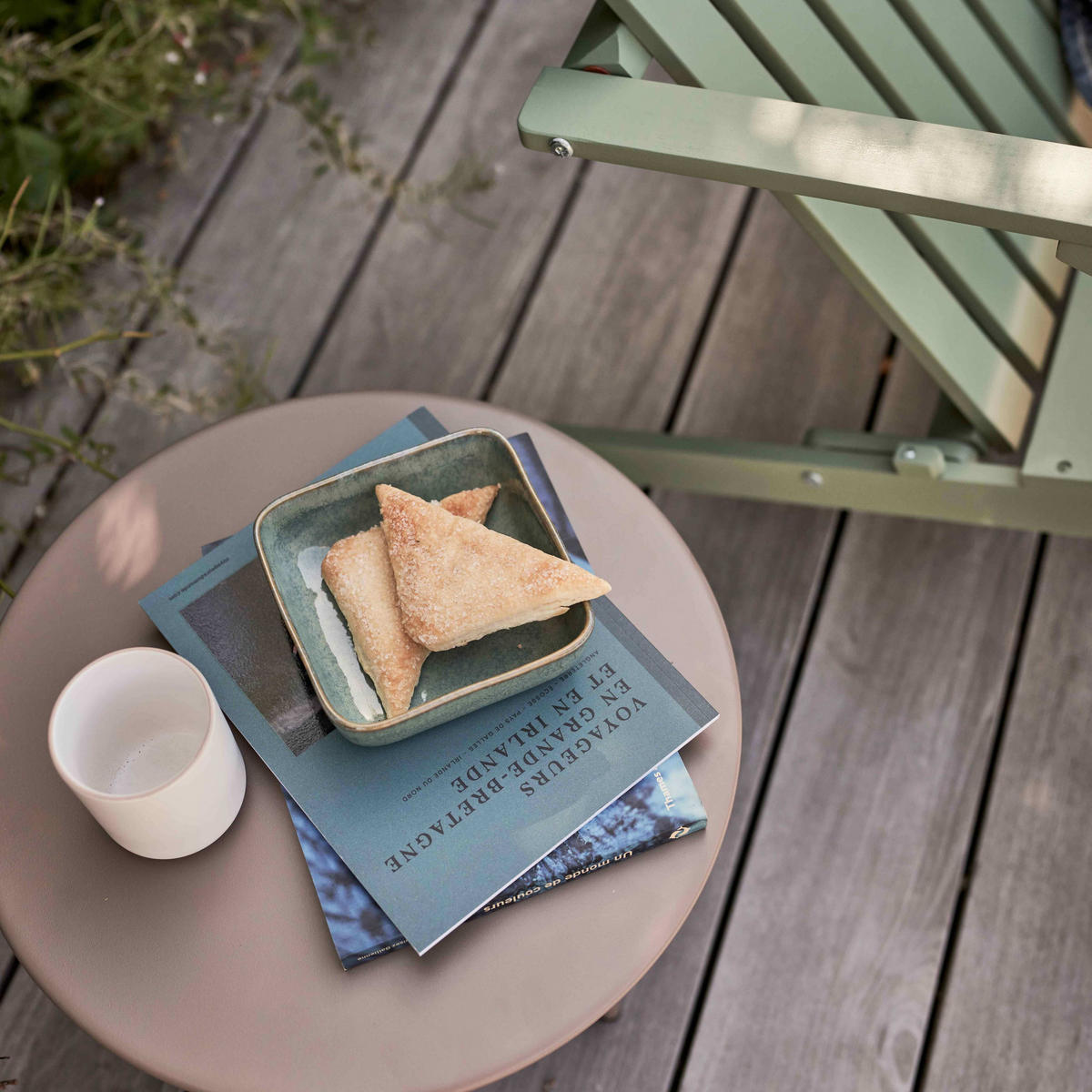 GARTEN-LOUNGETISCH, Taupe - Taupe, Metall (50/50/34cm) - Oviala