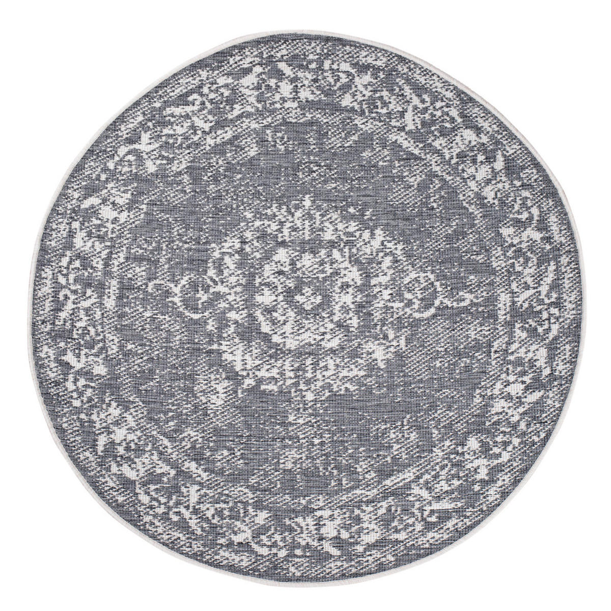 OUTDOOR-TEPPICH DuoRug 5577 Grau 160x160 cm - Grau, Textil (160/160cm) - carpet city