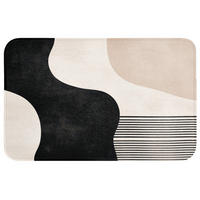 KOPALNIŠKA PREPROGA Oblike 80x50 cm - črna/bež, umetna masa/tekstil (80/50cm) - OnlyWow