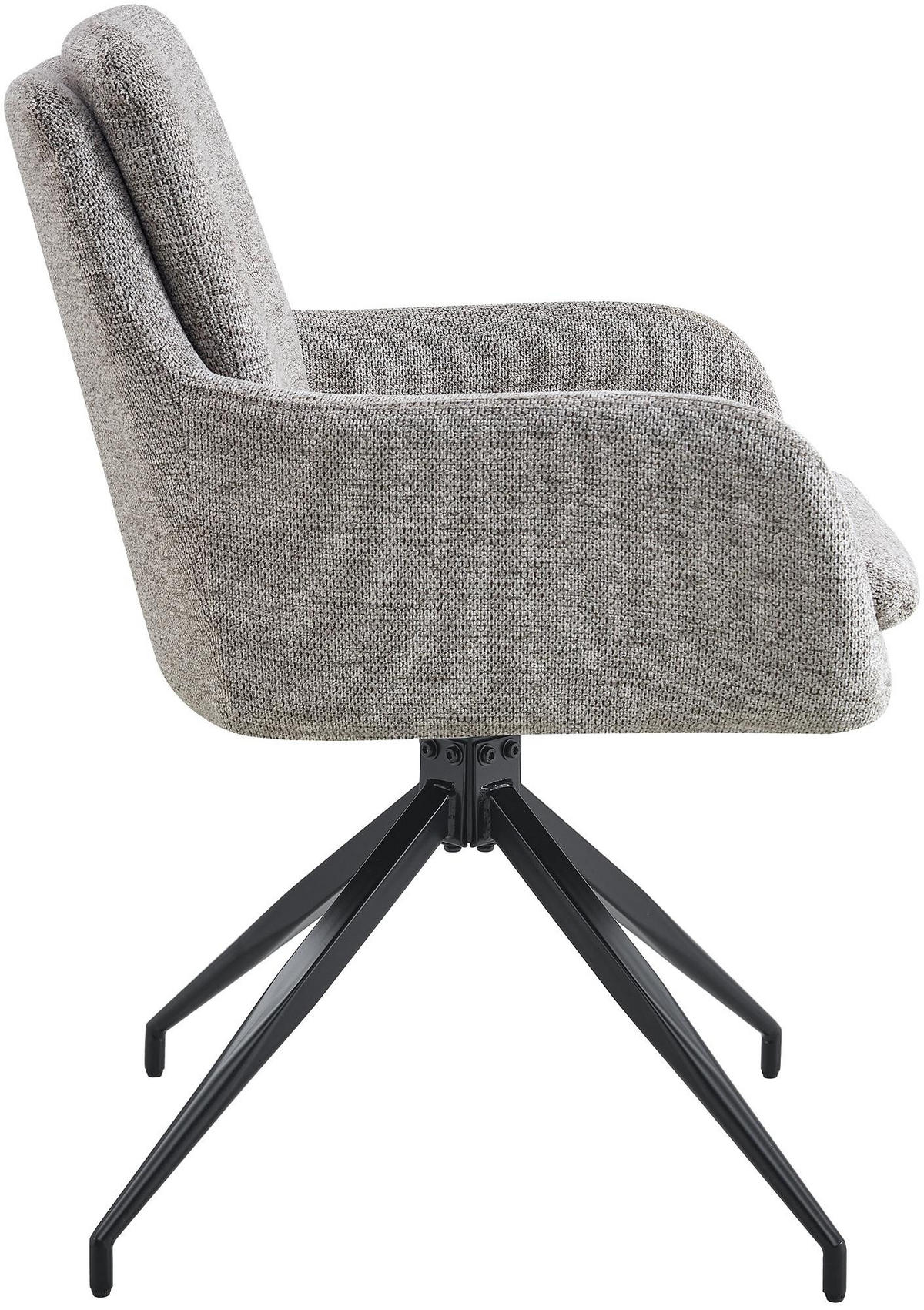 ESSZIMMERSTUHL Naver Stoff Taupe Wohnzimmerstuhl - Taupe, Textil (58/85/63cm) - DELUKE