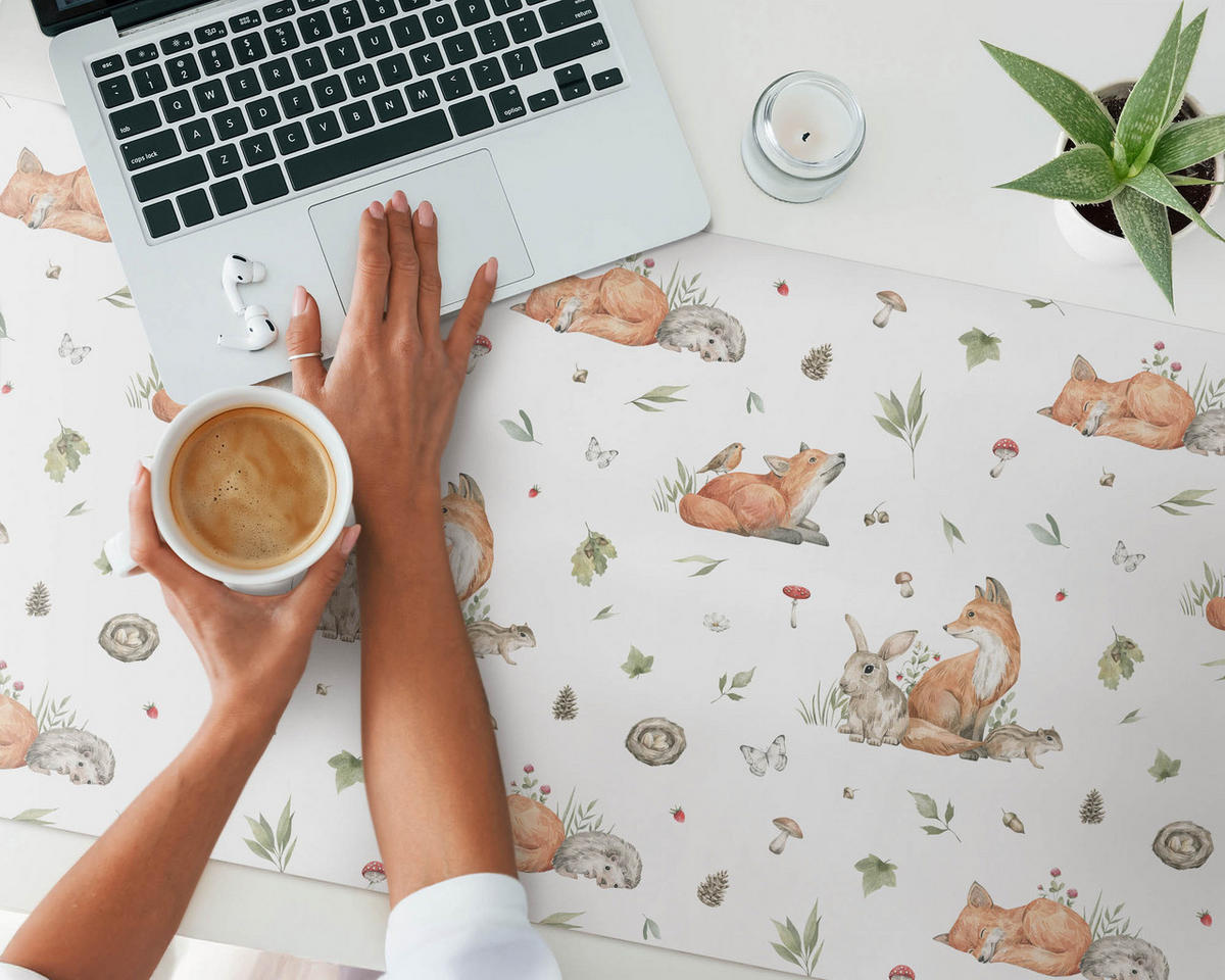 SCHREIBTISCHUNTERLAGE 120x60 cm Bunt - Rot/Weiß, Kunststoff (1.6/120/60cm) - Wallfluent