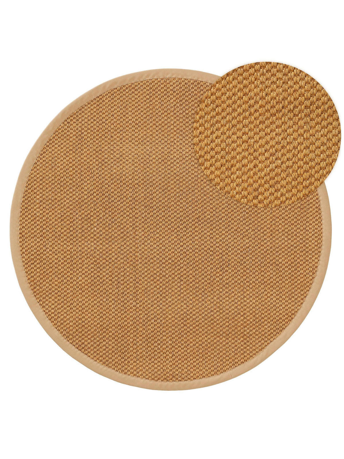 SISALTEPPICH Greta Beige ø 150 cm rund - Beige, Textil (150/150cm) - benuta Pure