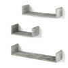 WANDREGAL Beton 60 x 10 cm 3er Set - Grau, Holzwerkstoff (60/10/15cm) - Vicco