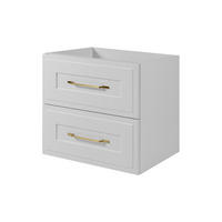 WASCHTISCHUNTERSCHRANK im klassischen Stil, weiß, 60 x 57 x 46 cm - Goldfarben/Weiß, Holzwerkstoff (60/57/46cm) - 3XE LIVING