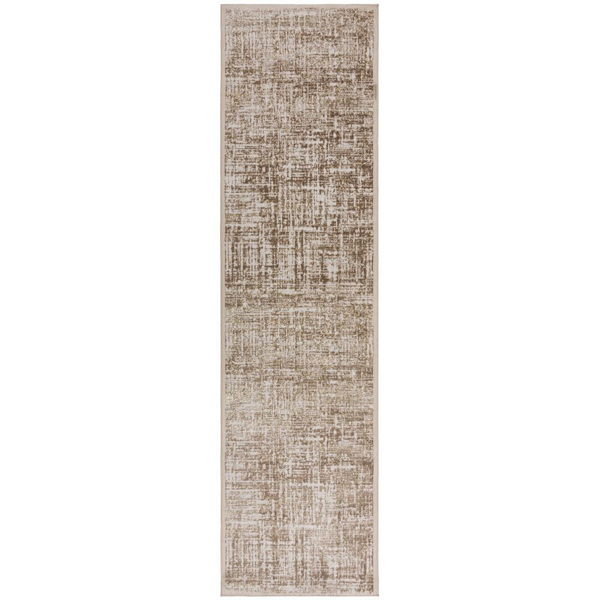 TEPPICH Abstrakt-Design, mit Glanzeffekt LYDE, Champagner 80x300 cm - Champagner, Textil (80/300cm) - KADIMA DESIGN