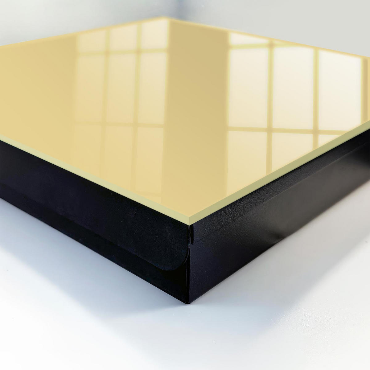 SCHLÜSSELBOX Schwarz 30x30 cm- Türöffnung nach rechts - Beige-gelb - Beige, Metall (30/30/5cm) - TULUP