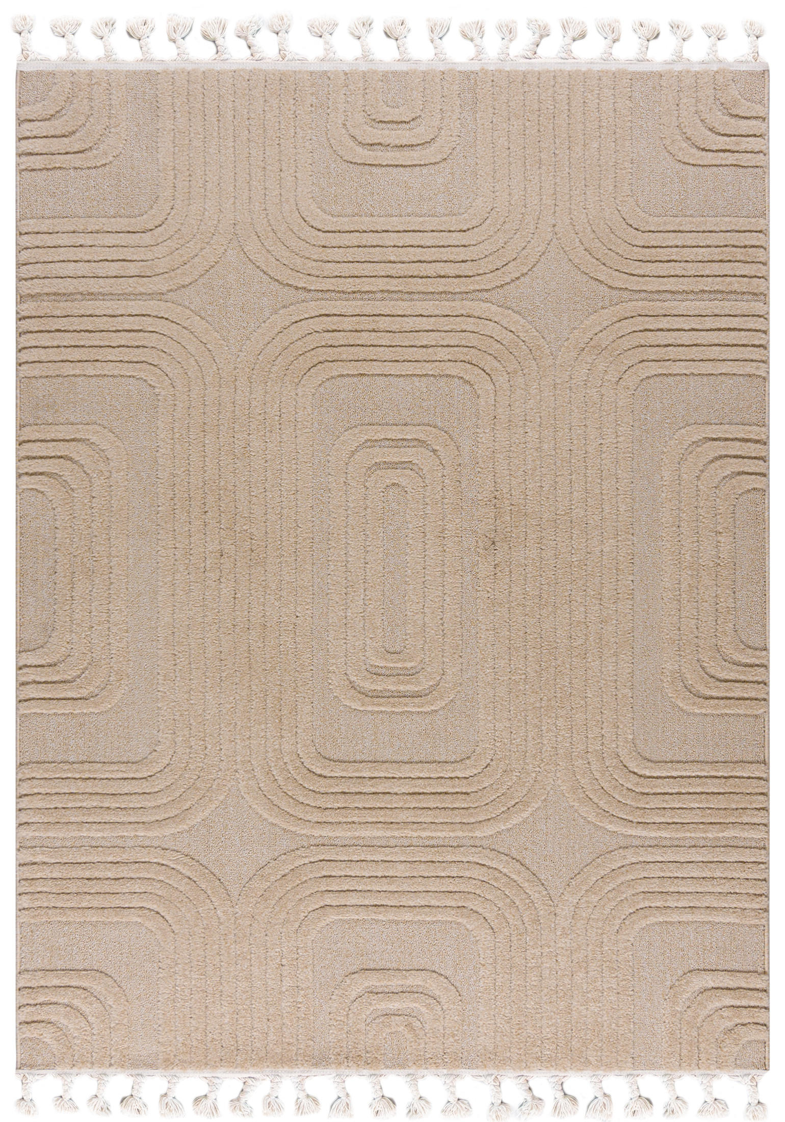 TEPPICH Beige Geometrisch, Moderne 250 x 350 cm - Beige, Textil (250/350cm) - Mazovia