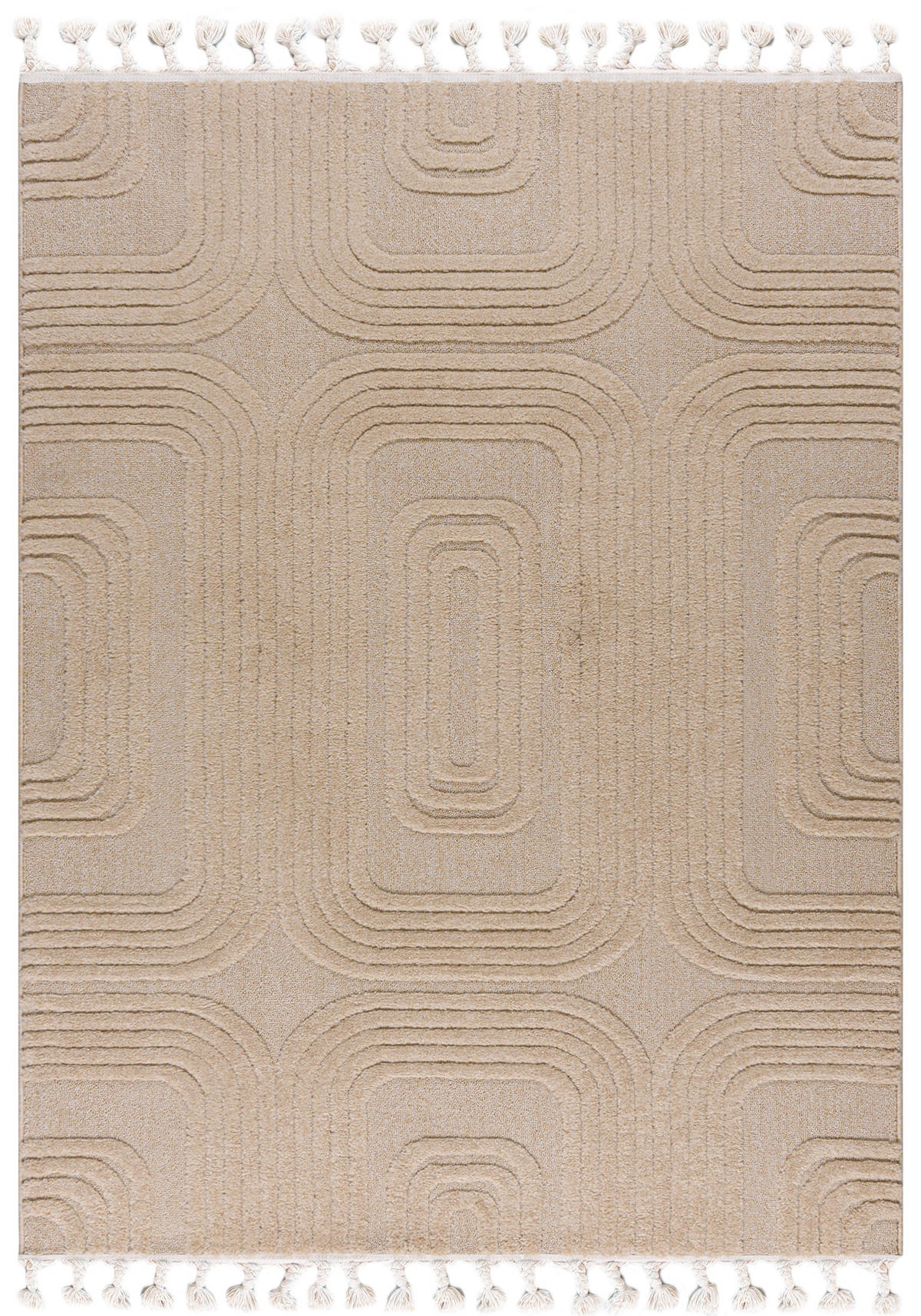 TEPPICH Beige Geometrisch, Moderne 250 x 350 cm - Beige, Textil (250/350cm) - Mazovia