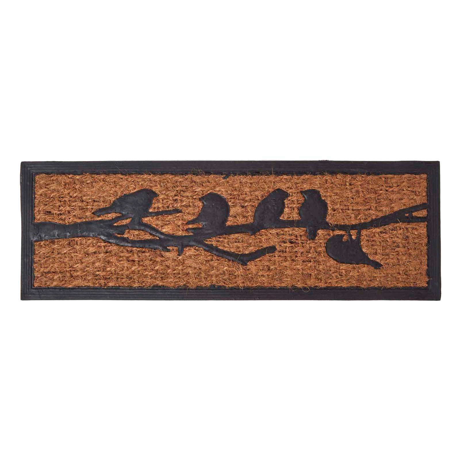 FUSSMATTE Vögel, Kokos & Gummi 25/75 cm - Naturfarben, Naturmaterialien (75/25cm) - Homescapes