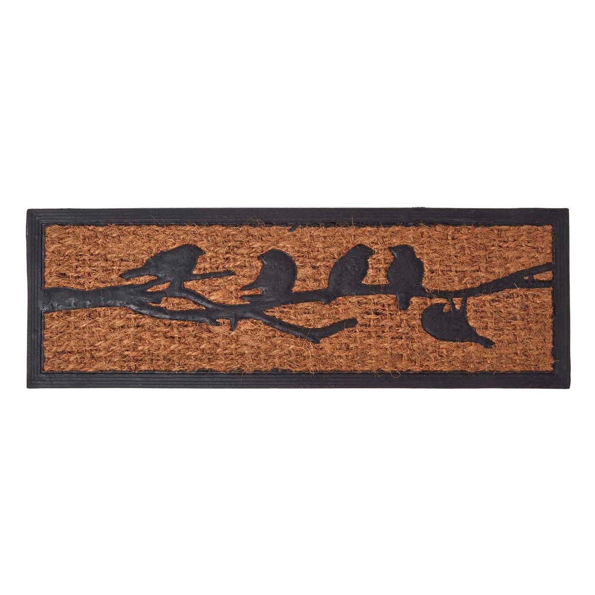 FUSSMATTE Vögel, Kokos & Gummi 25/75 cm - Naturfarben, Naturmaterialien (75/25cm) - Homescapes