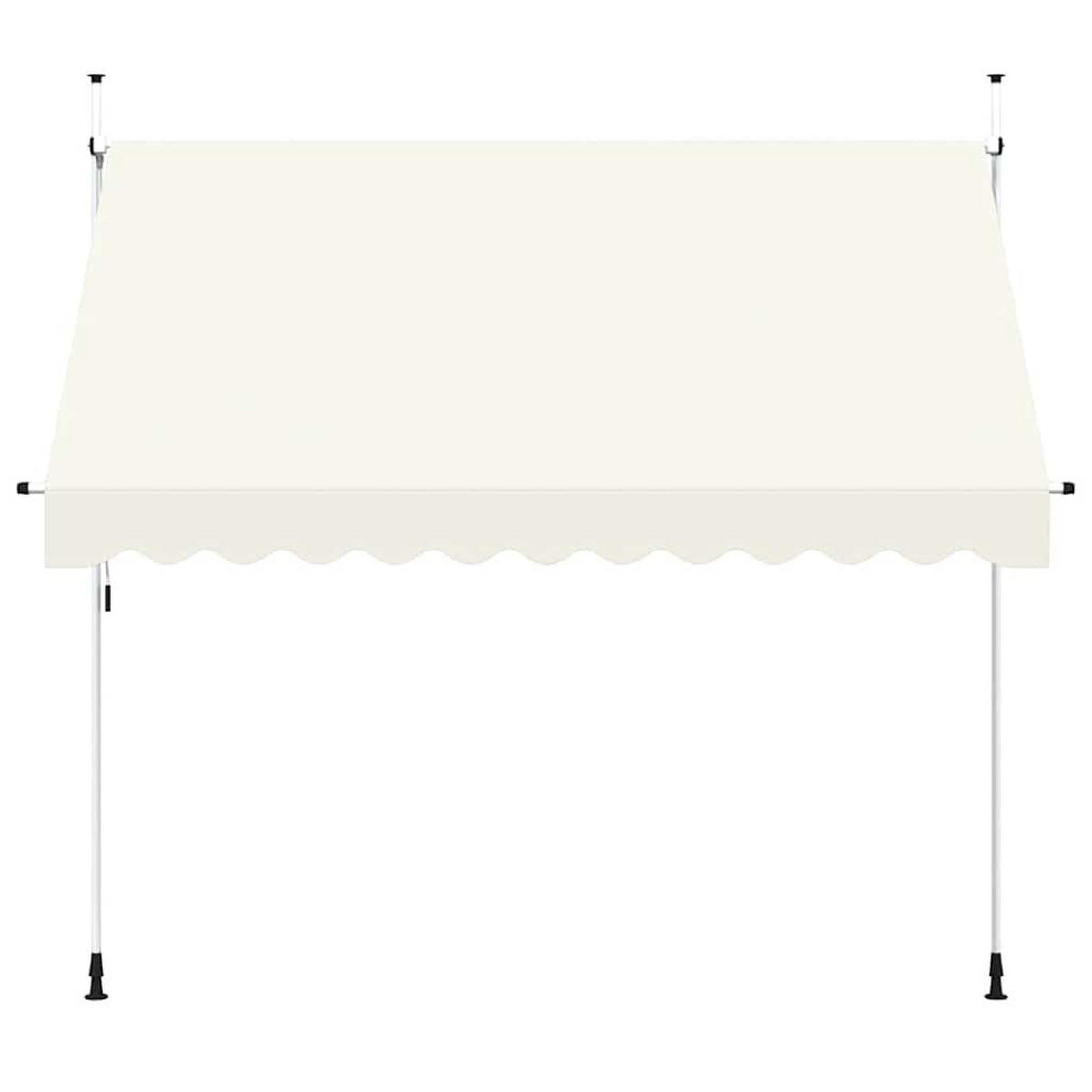 MARKISE Einziehbare Handbetrieben 300 Cm Cremeweiss - Creme, Textil (120/300cm) - vidaXL
