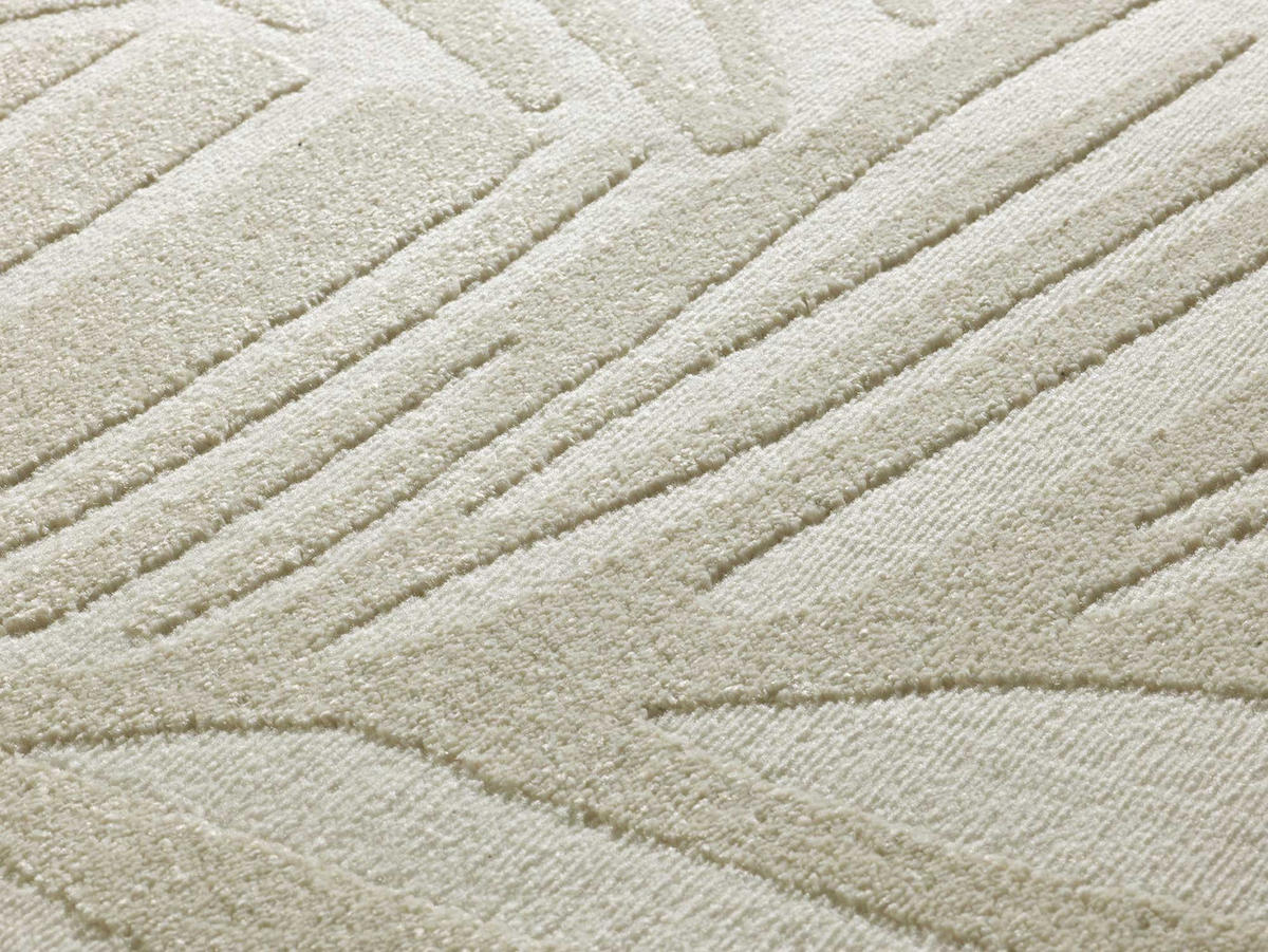 WEBTEPPICH Beige Sensation 133/190 cm - Beige/Weiß, Naturmaterialien/Textil (133/190cm) - Atticgo
