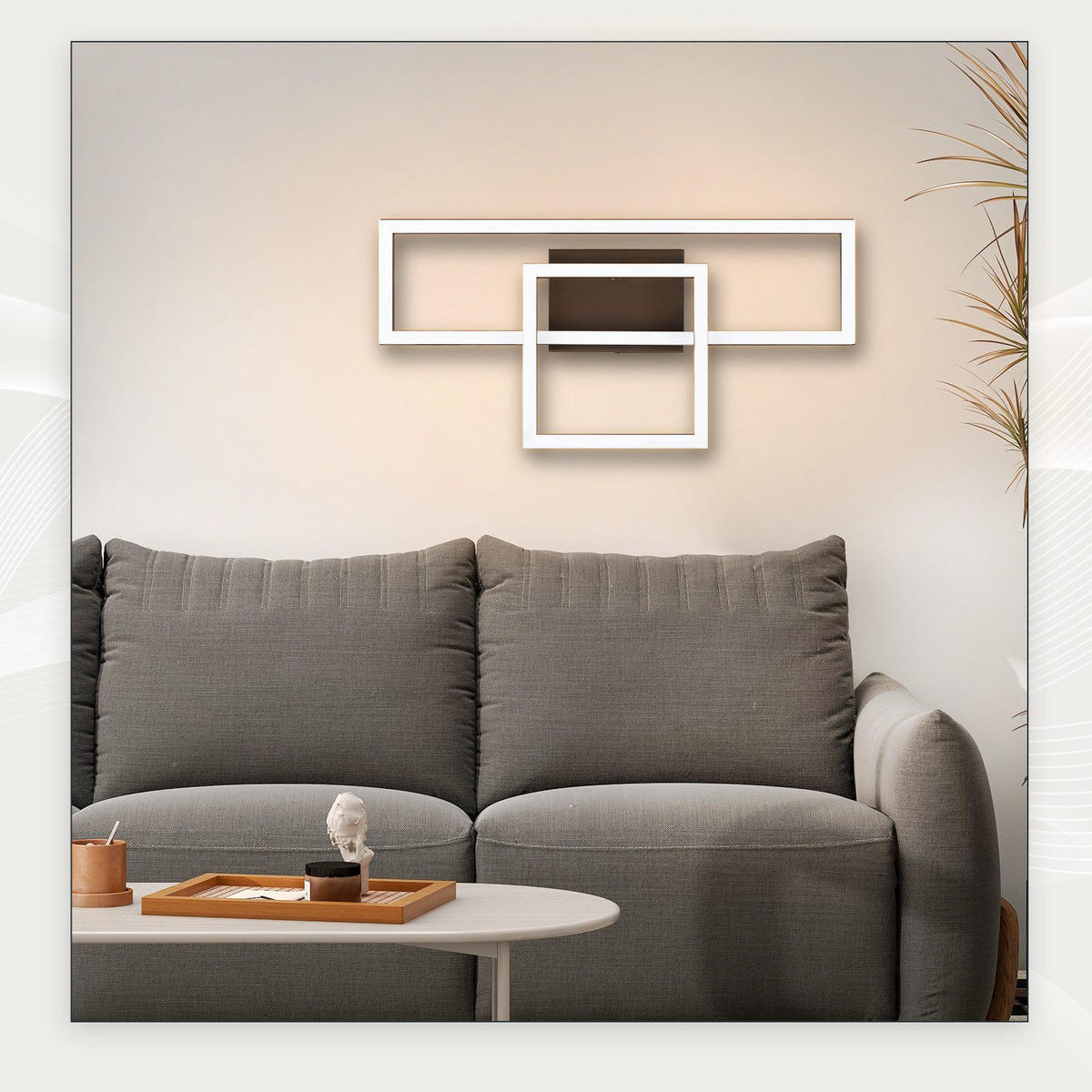 LED-DECKENLEUCHTE Maiden 20/42/7cm - Schwarz, Metall (42/20/7cm) - Nettlife