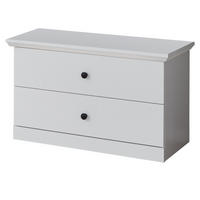 GARDEROBENBANK weiß 81 x 49 cm, Sitzbank mit Schubkästen - Silberfarben/Weiß, Holzwerkstoff/Metall (81/49/41cm) - Top.Furn