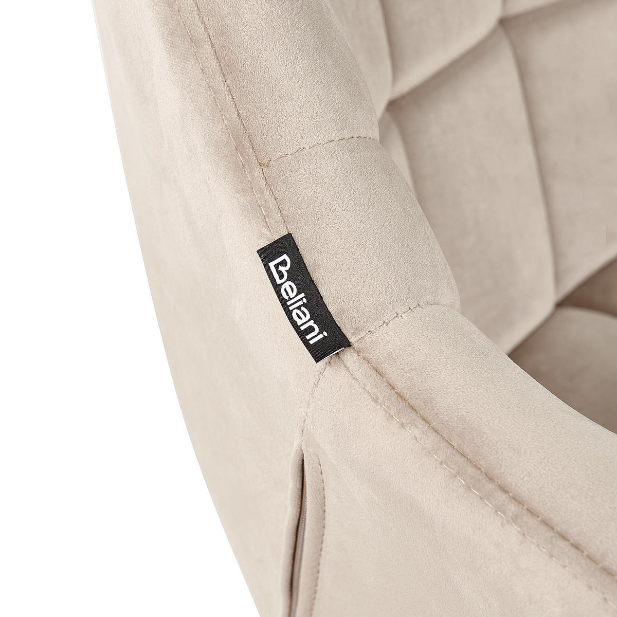 SCHREIBTISCHSTUHL Beige Labelle - Beige, Textil (54/81/54cm) - Beliani
